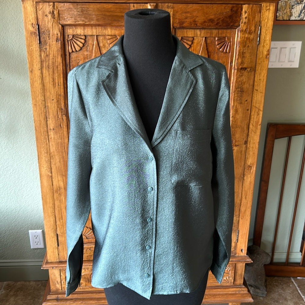 Just Female Green Button Down “Mae” Shirt - Size XS